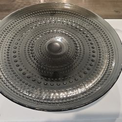 Large 13” Black Glass Fontessa Jupiter Cake Stand