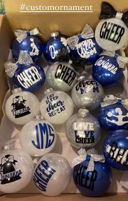 Custom cheer ornaments