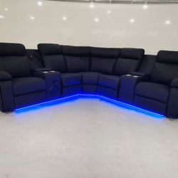 Sectional Recliner Electric Sofá Reclinable Eléctrico 