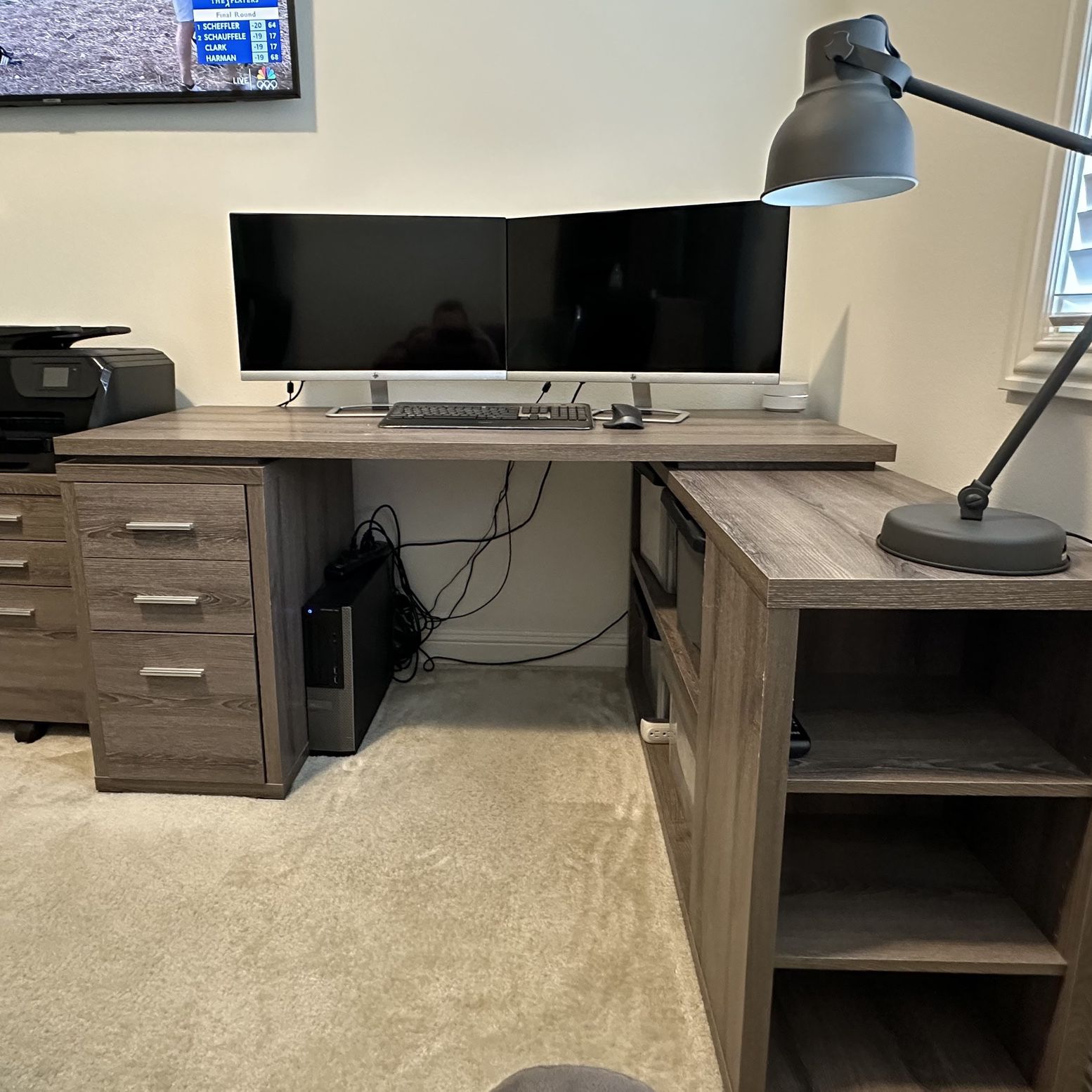 Office Desk with Side Dresser