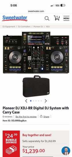 Pioneer DJ XDJ-RR Digital DJ System with Carry Case