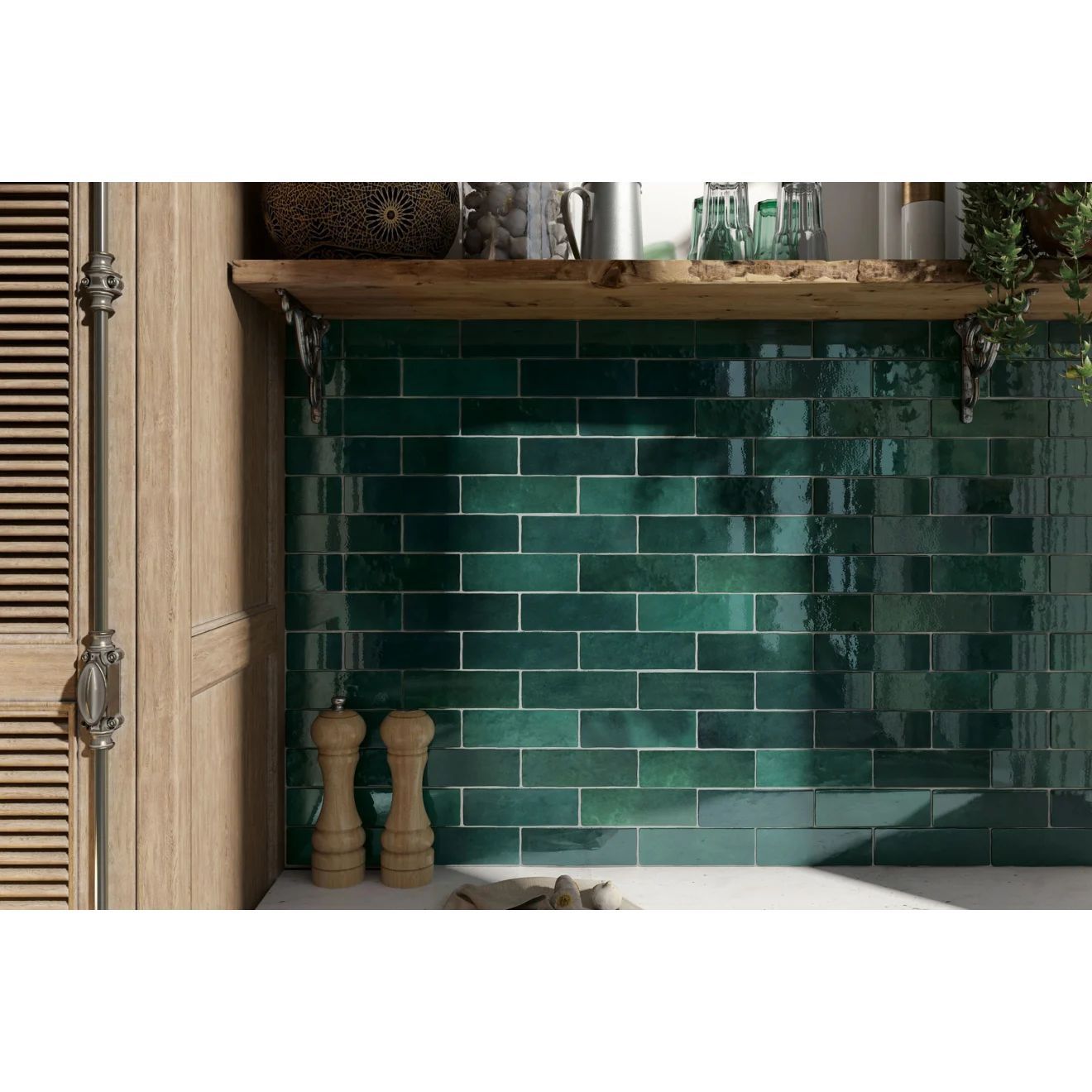 Bedrosians Cloe 2.5”x 8” Ceramic Tile Green