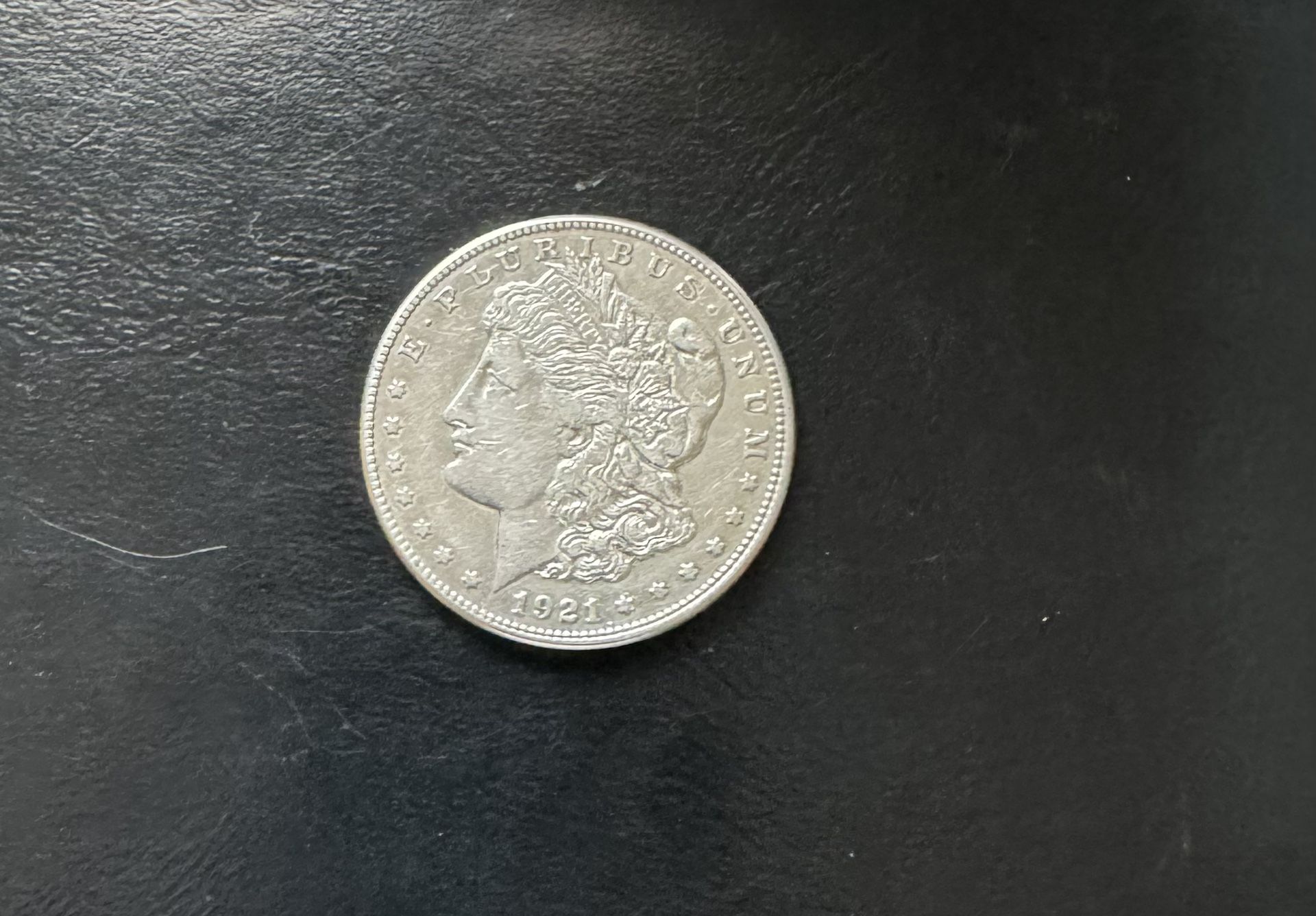 1921 Morgan Dollar About Uncirculated 90% Silver $1 US Coin Collectible