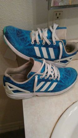 Adidas zx flux blue wavy design