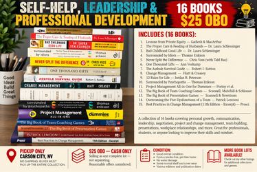 SELF-HELP, LEADERSHIP & PROFESSIONAL DEVELOPMENT BOOK COLLECTION — 16 BOOKS — $25 OBO
