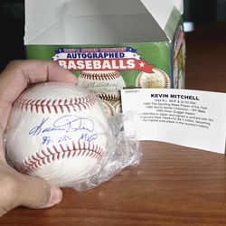 Kevin Mitchell 1989 NL MVP Autographed Baseball