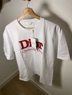 Christian Dior Dior Embossed Logo T-Shirt White/Red (size M-L)