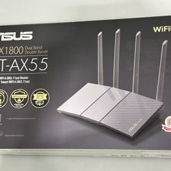 ASUS RT-AX55 AX1800 Dual Band WiFi 6 Gigabit Router