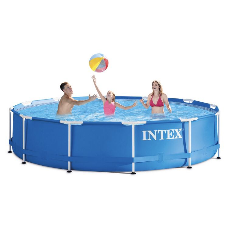 Intex 12' x 30" Metal Frame Above Ground Pool with Filter Pump