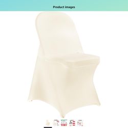 Stretch Spandex Chair Covers - Ivory 150 PC