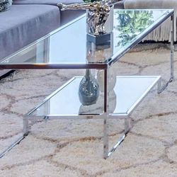 2 Tier Clear Coffee Table 