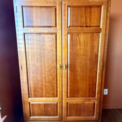 Solid Cherry/Maple Wood Armoire