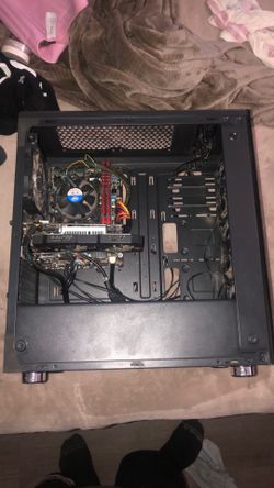 pc with no glass cover and side cover