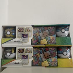 Costco Pokemon Collector 3-Pack: Eevee Treasure Chest + 2 Poke Ball Tins 