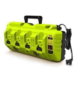 DCB104 four port multi battery charger with  usb ports for dewalt green /