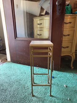 Marble top plant stand