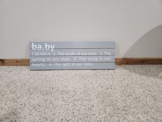 Pottery Barn Kids Baby Wall Sign