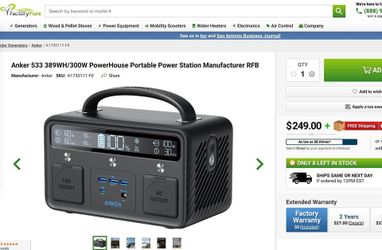 NEW IN BOX ANKER 533 389WH/300W PORTABLE POWER STATION