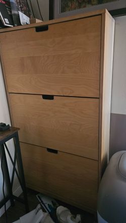 Wood shoe rack storage