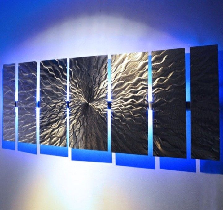 Custom Lighted LED Abstract Metal Wall Art