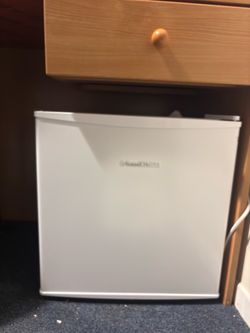small white fridge