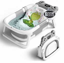 Foldable Baby Bathtub with Temperature Display