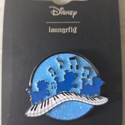Loungefly Disney The Aristocats Kitten Silhouettes Piano Enamel Pin Blue 