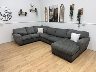 Large Gray Sectional Couch Free Delivery