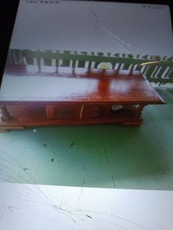 Wooden Coffee Table with Drawers