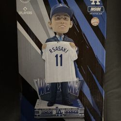 Dodgers Roki Sasaki Welcome To LA FOCO Bobblehead 