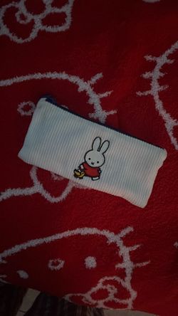 miffy white ribbed pencil bag