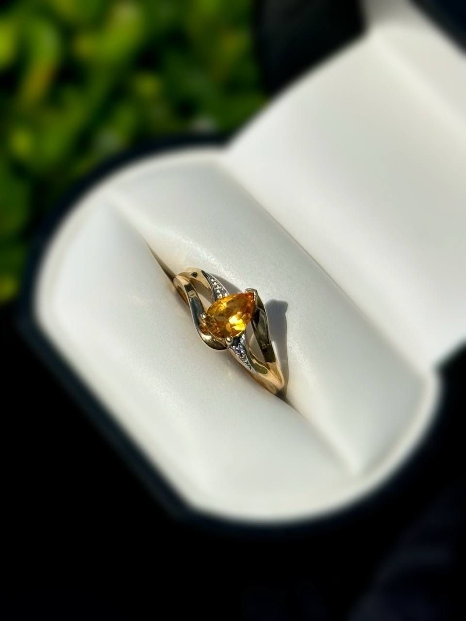 Jewelry 10k solid yellow gold garnet stone 3.00CTW ring sz 7.00