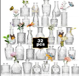 Glass bud vases (31 pack)