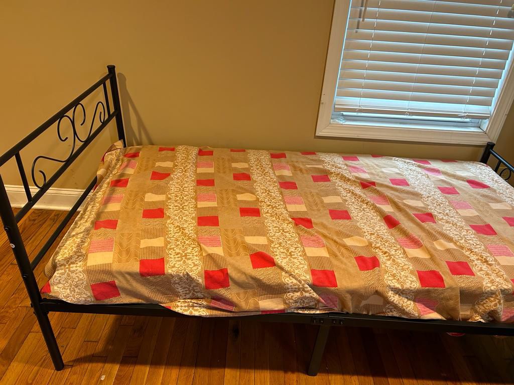 Twin Bed frame with mattress
