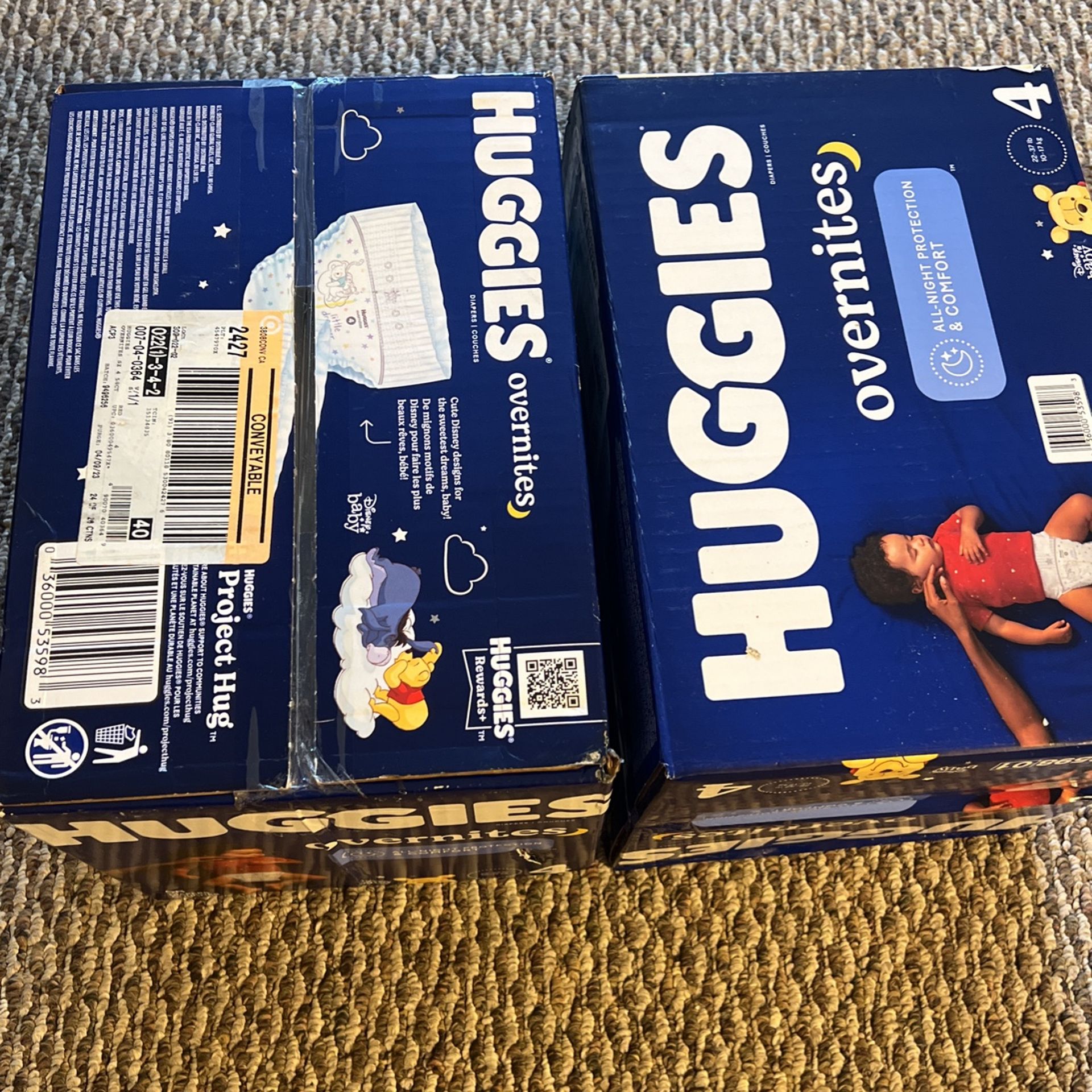 huggies overnight diapers size 4 58count