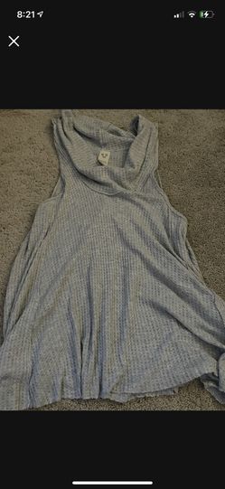 Free People - Light Grey Cowl Neck Tunic