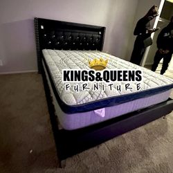 New Queen Bed Frame With Mattress 