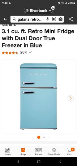 Brand New Galanz Retro Refrigerator Light Blue $150 Firm. Pickup In Oakdale