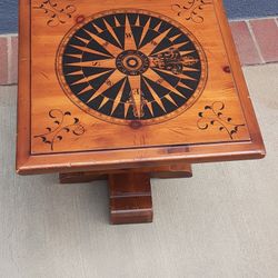 Rare Lane Nautical/Compass  Accent Table