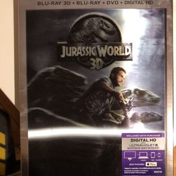 Jurassic World 3D DVD, Blu-Ray - Like New
