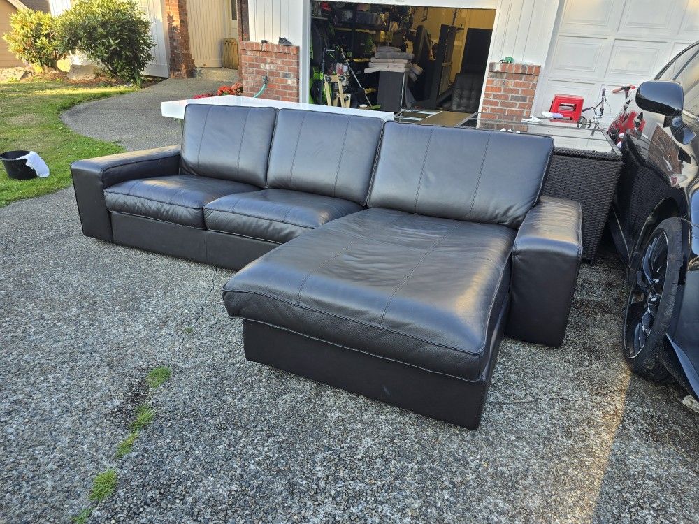Ikea Leather Couch
