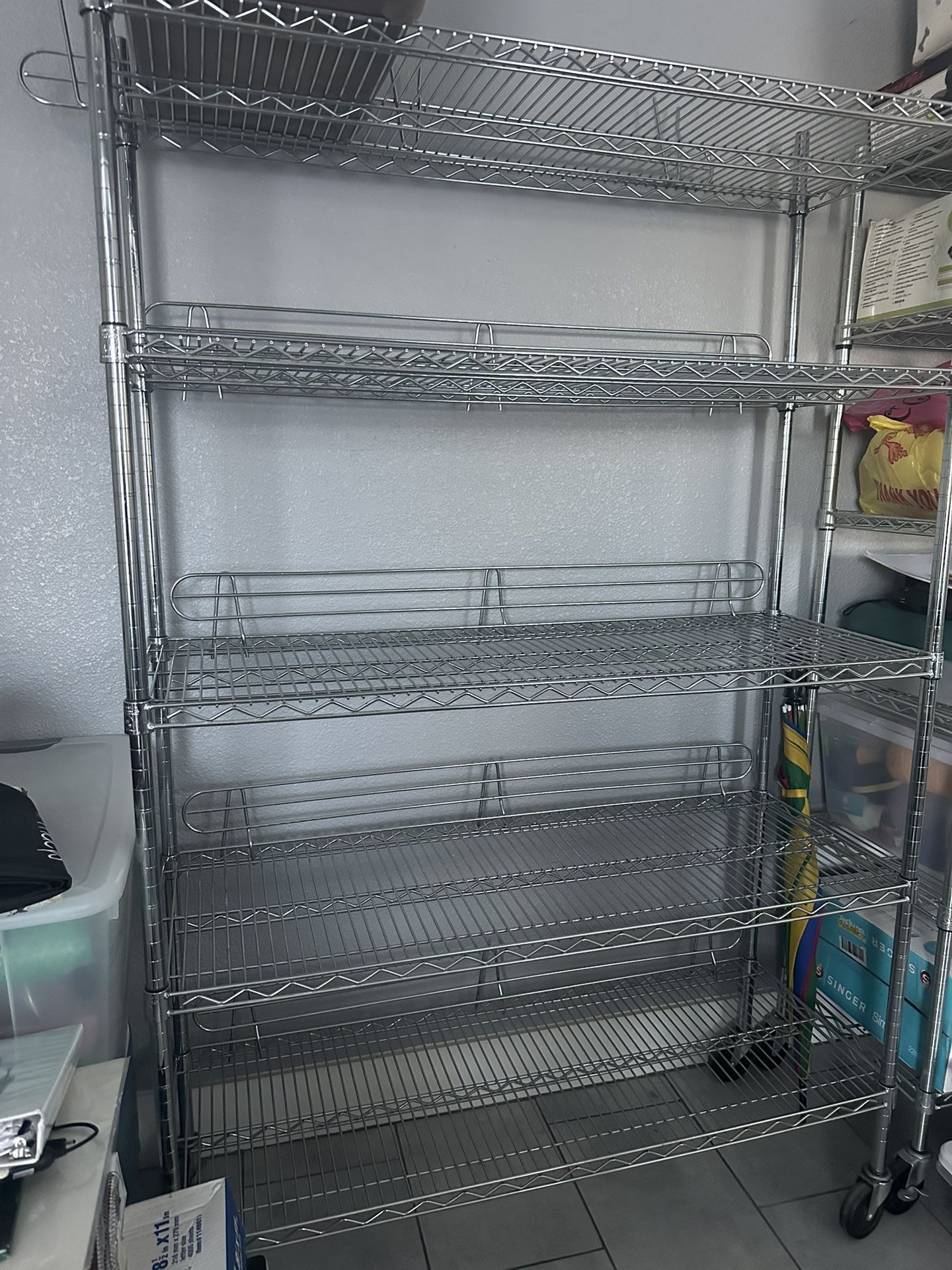 Industrial Metal Rack With 5 Shelves