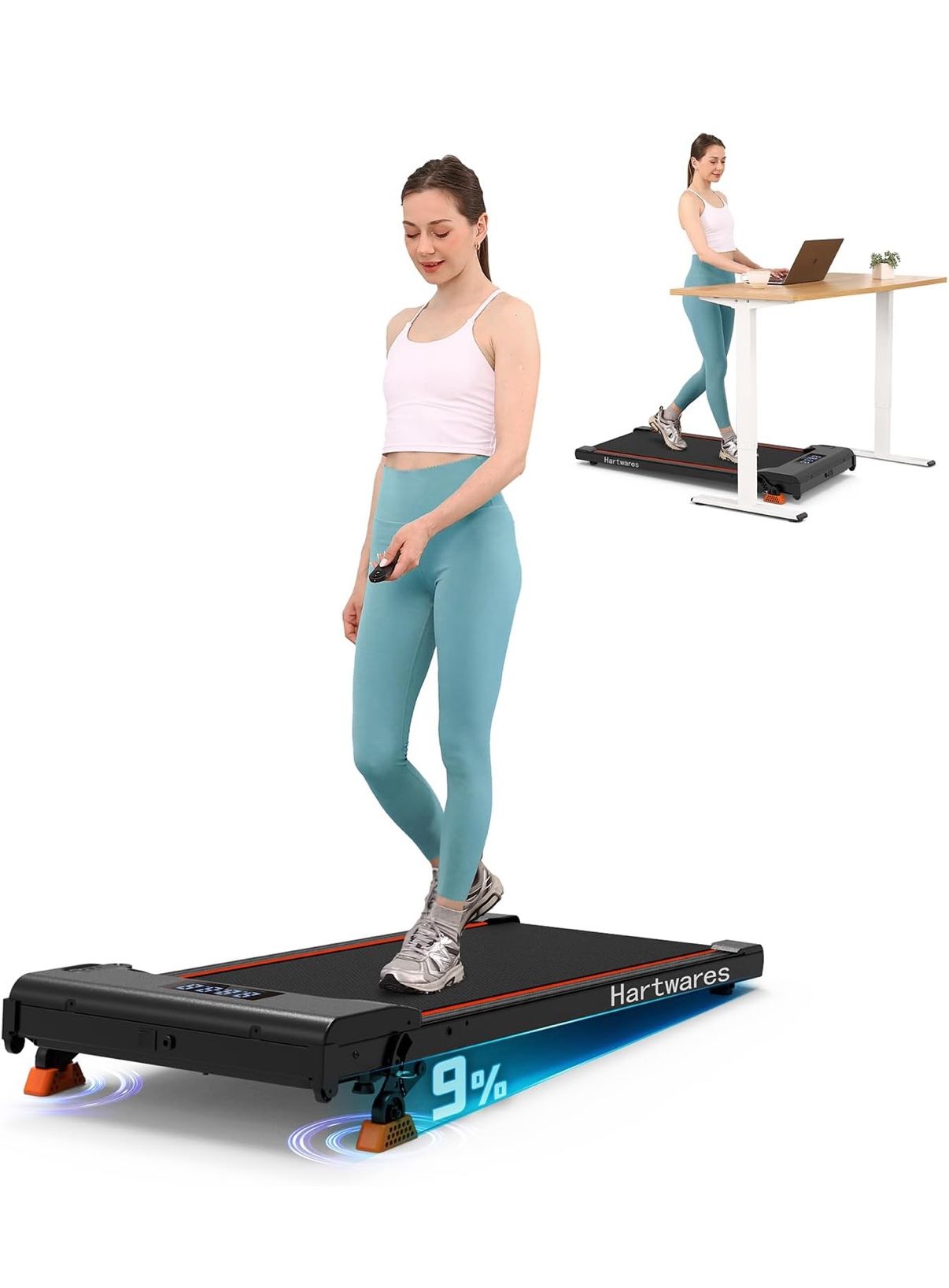 Walking Pad Treadmill with Incline, Under Desk Treadmills