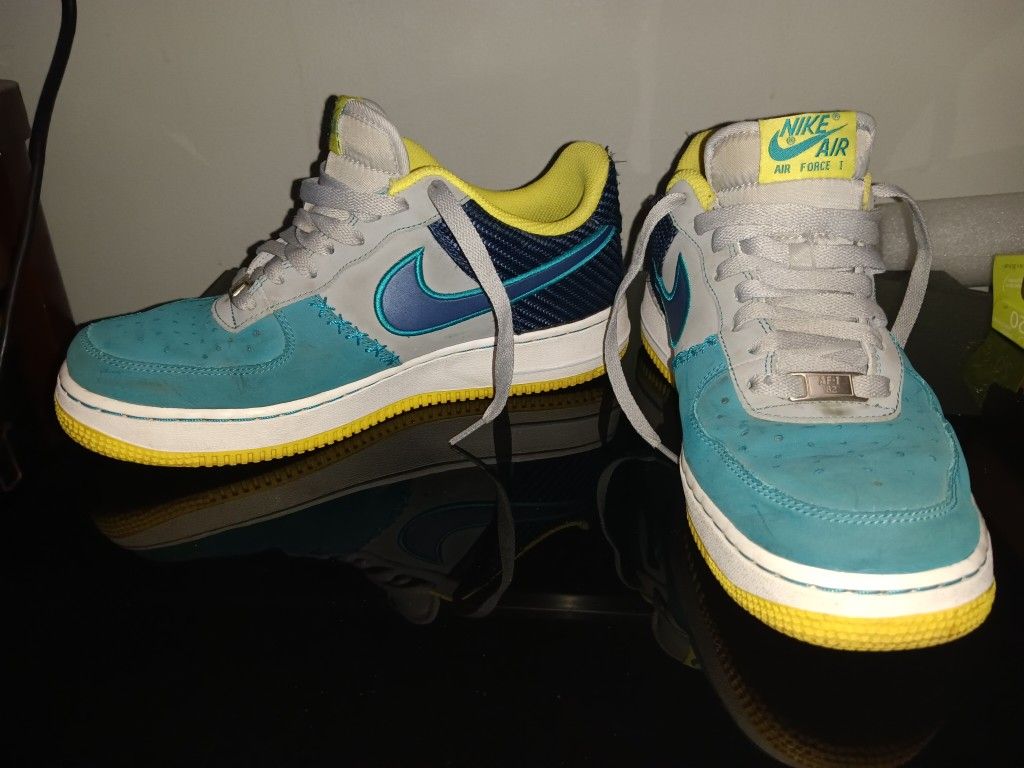  Nike Air Force 1 Low Grey Teal size 9