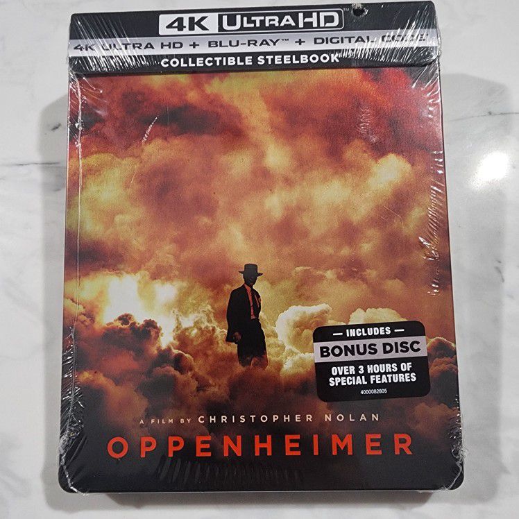Oppenheimer (4K UHD + Blu-ray  + Digital) Collectible STEELBOOK ~ Sealed NEW!