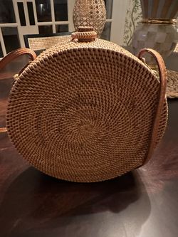 Rattan Woven Hand Bag Purse