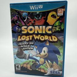 Sonic Lost World Deadly Six Bonus Edition (Nintendo Wii U, 2013) Complete Tested