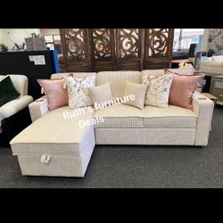 Beautiful! 2-pc Sectional Pullout Bed With Storage 