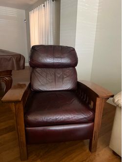 Leather recliner