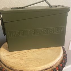 NEW Metal Ammo Storage Box With Extras 
